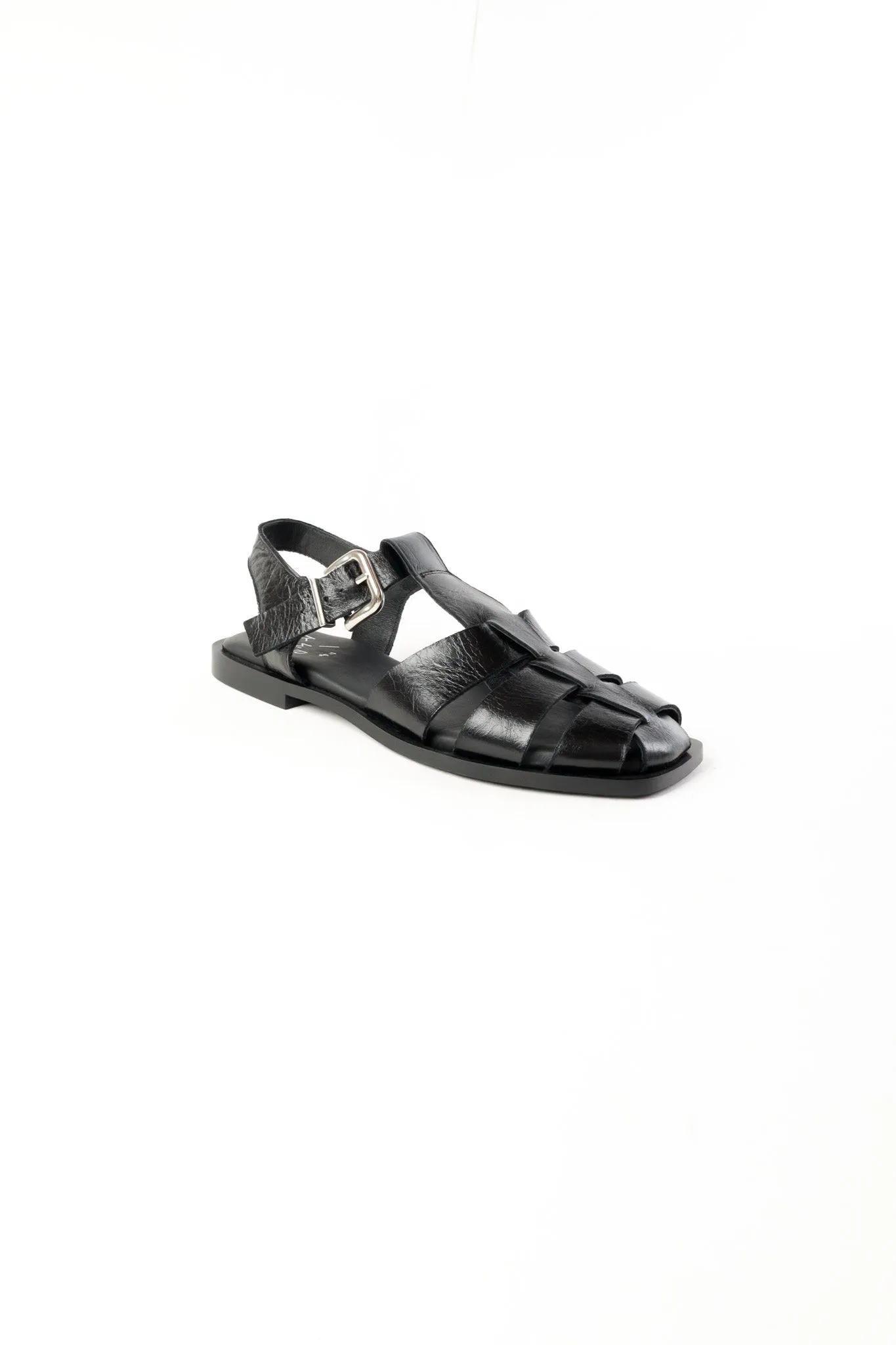 ADENA BLACK - Fisherman Slingback Sandals