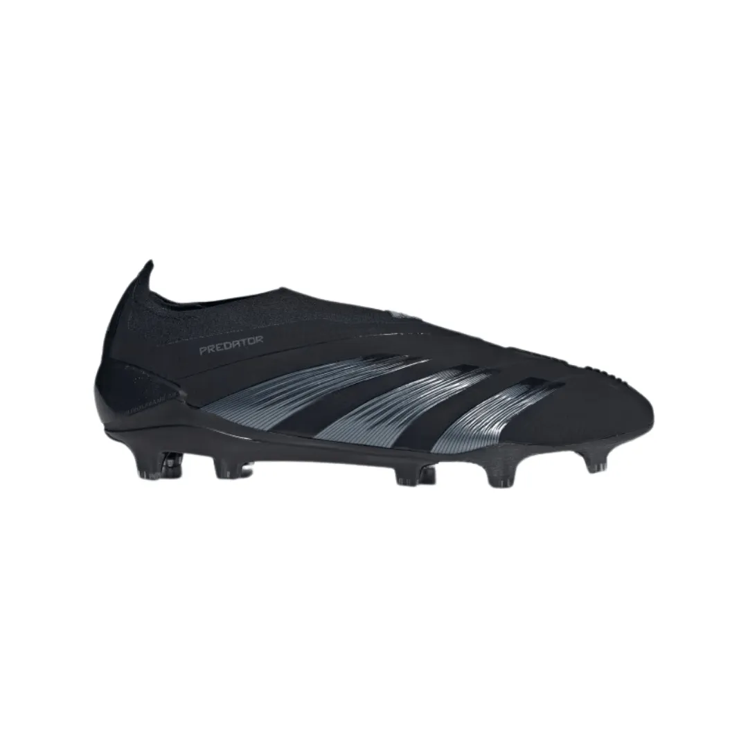 Adidas - Predator 24 Elite Laceless Firm Ground Soccer Cleats - Core Black / Core Black / Carbon