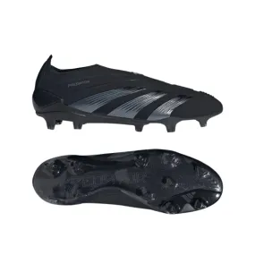 Adidas - Predator 24 Elite Laceless Firm Ground Soccer Cleats - Core Black / Core Black / Carbon