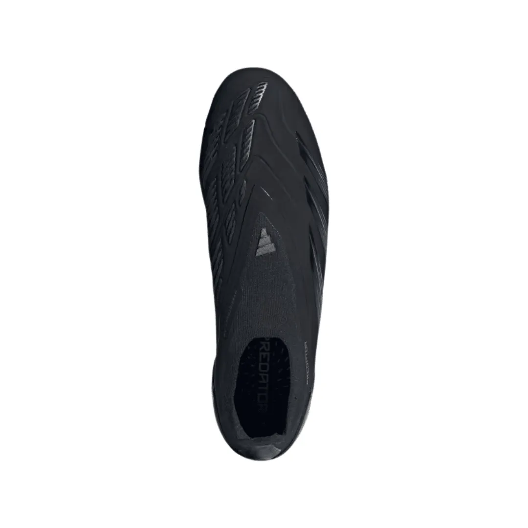 Adidas - Predator 24 Elite Laceless Firm Ground Soccer Cleats - Core Black / Core Black / Carbon
