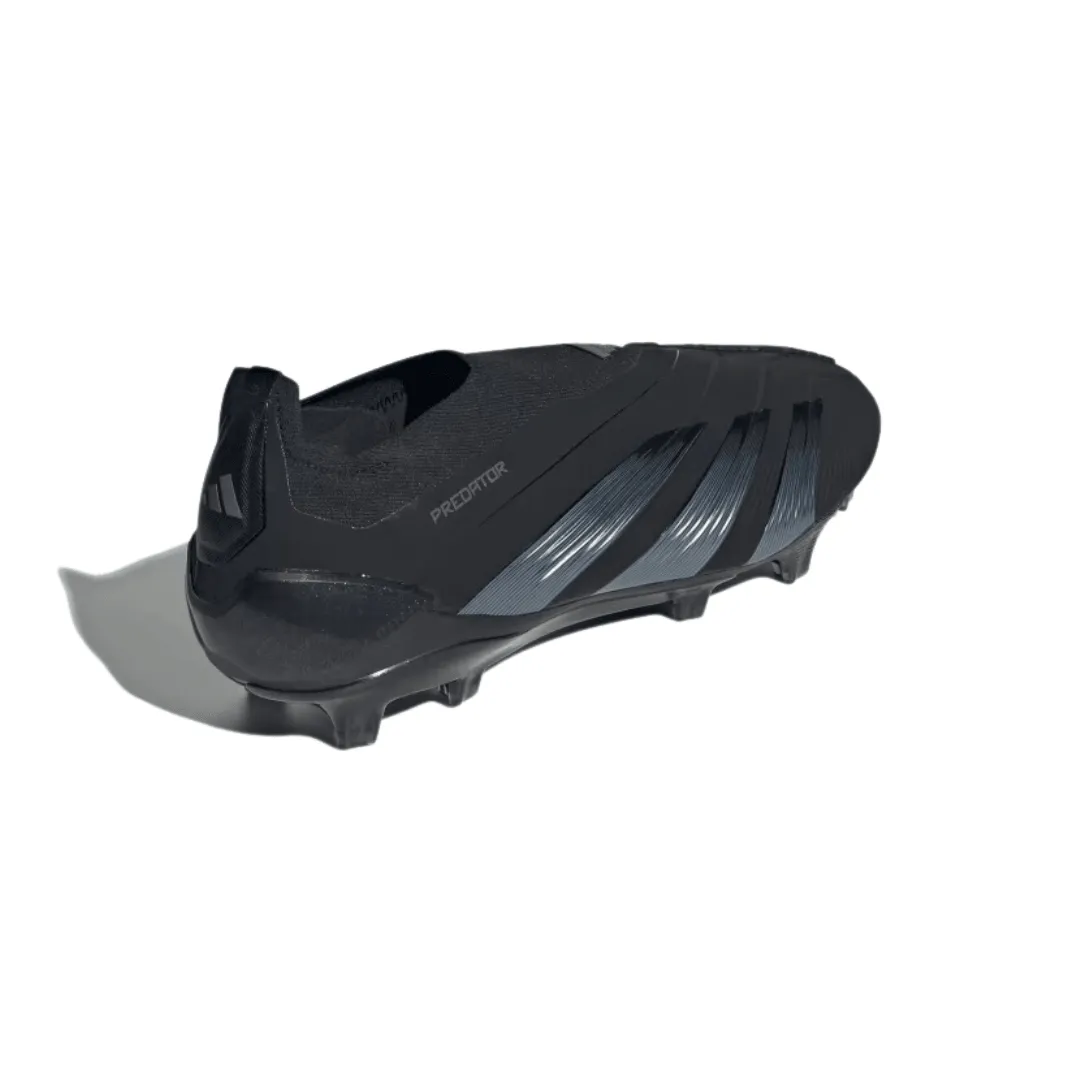 Adidas - Predator 24 Elite Laceless Firm Ground Soccer Cleats - Core Black / Core Black / Carbon
