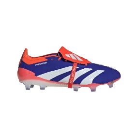 adidas Predator Elite Foldover Tongue Firm Ground Soccer Cleats | Lucid Blue-Cloud White-Solar Red | Men's
