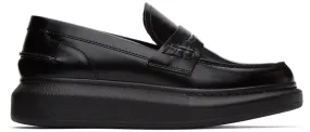 Alexander McQueen Black Leather Loafers