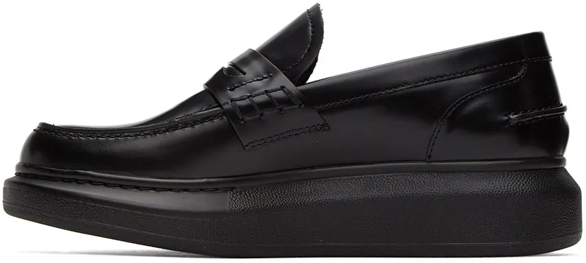 Alexander McQueen Black Leather Loafers