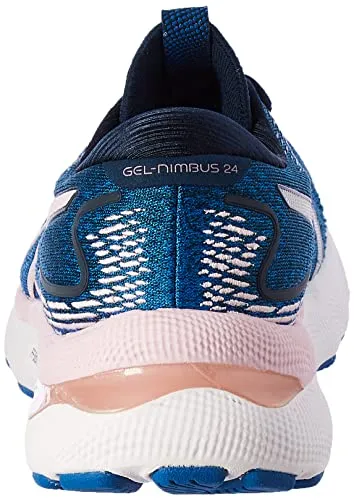 ASICS Women's 1012B201 Gel-nimbus 24 Trainers, French Blue Barely Rose, 4 UK
