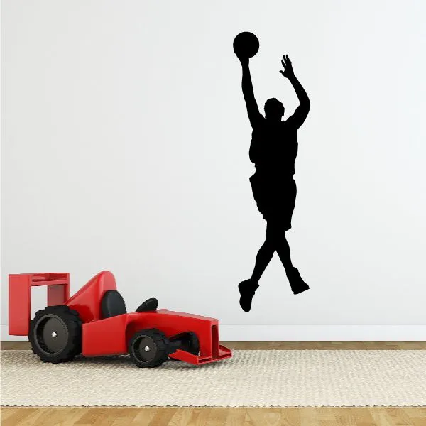 Basketball Step-back Jump Shot Decal