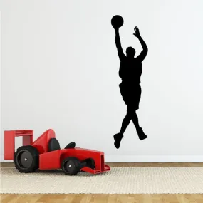 Basketball Step-back Jump Shot Decal