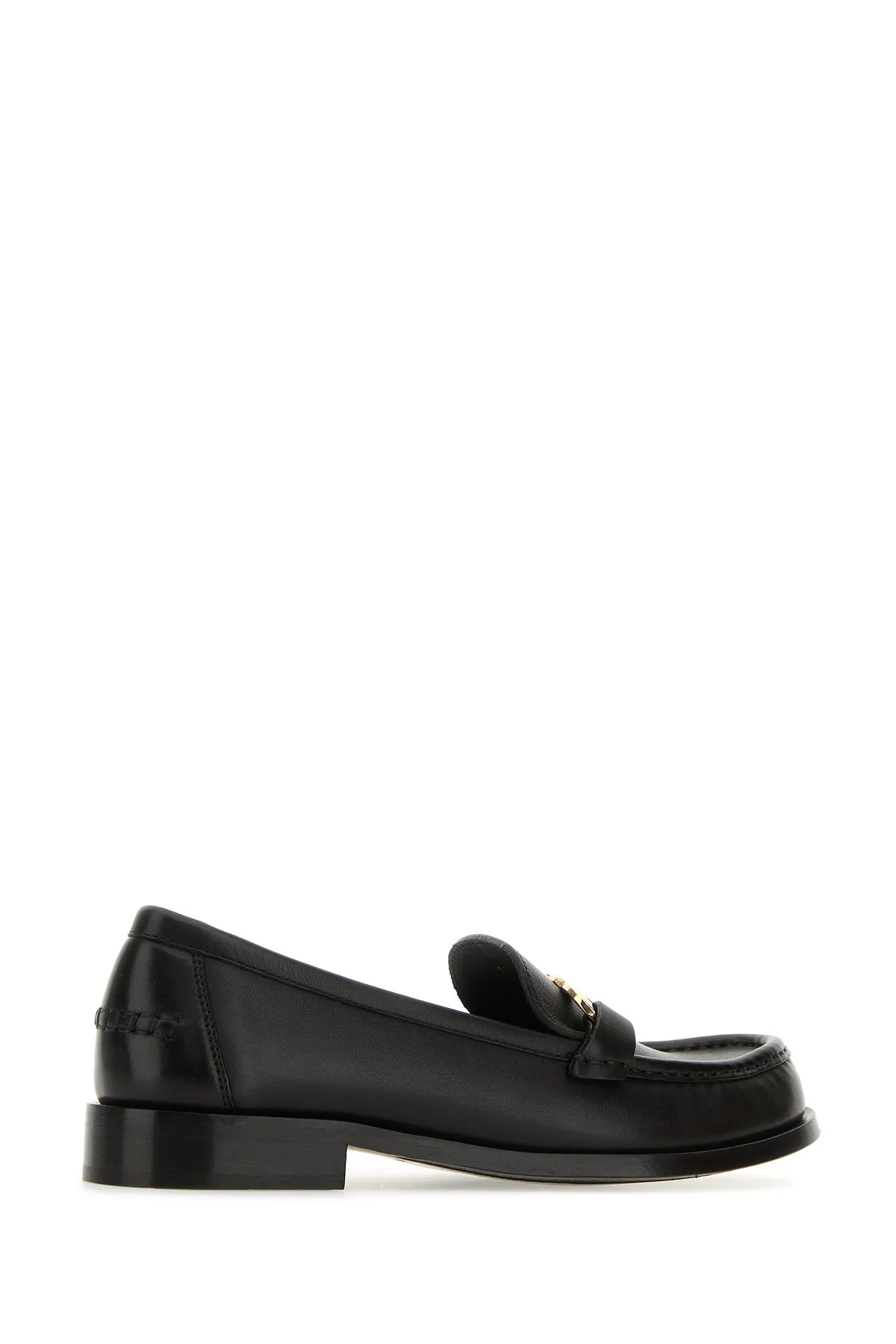 Black leather Maryan loafers