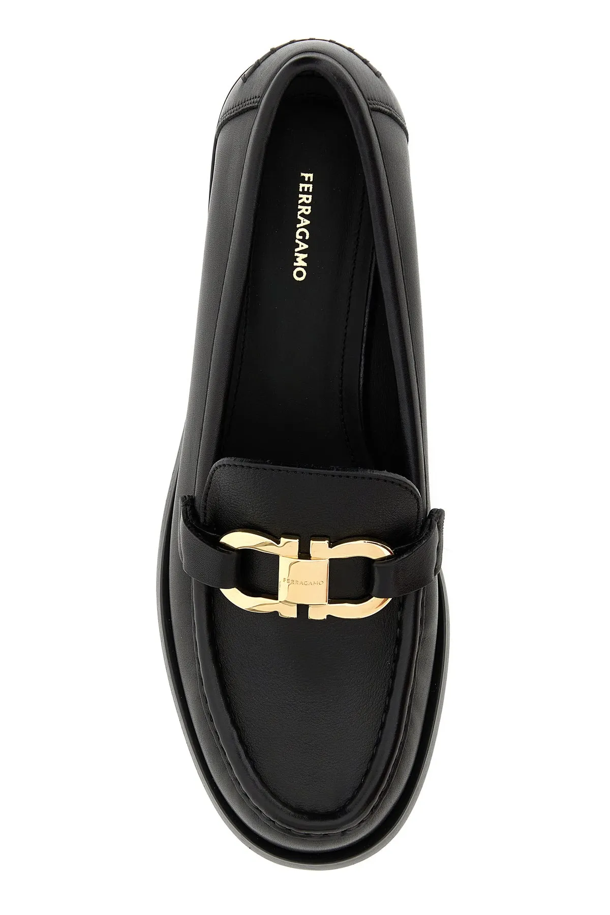 Black leather Maryan loafers
