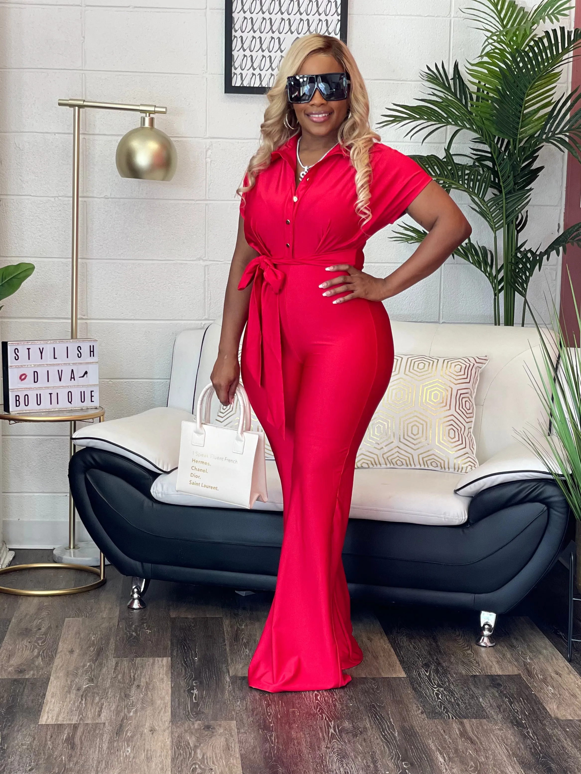 Bold Vibes Jumpsuit (Red)