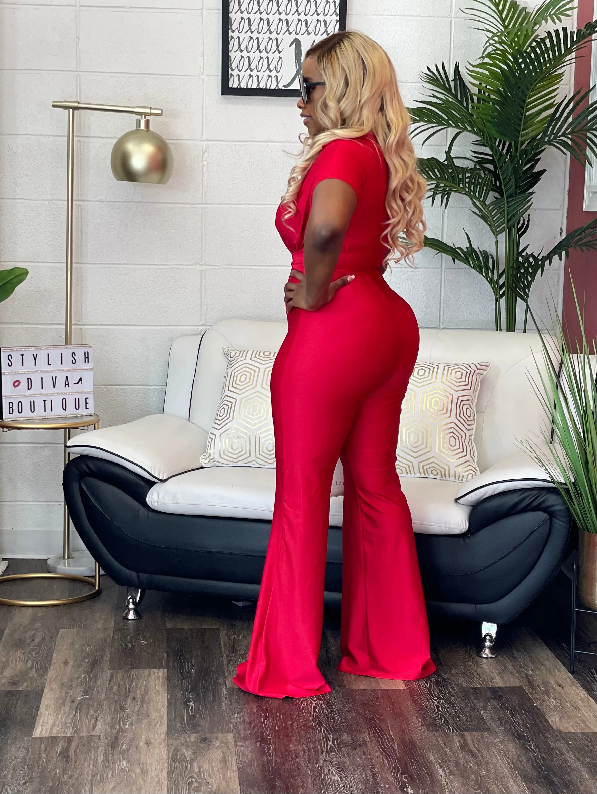 Bold Vibes Jumpsuit (Red)