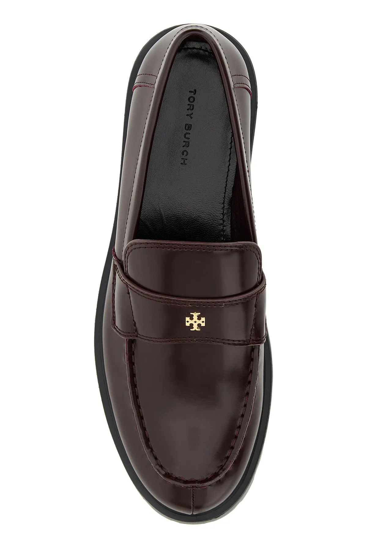 Burgundy leather loafers
