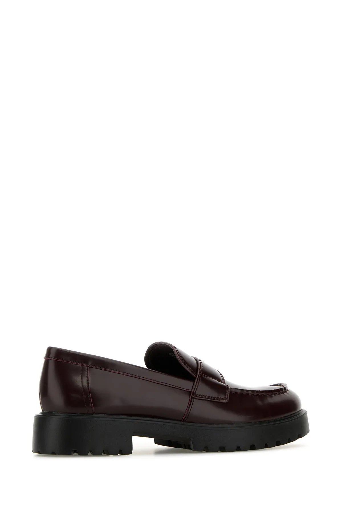 Burgundy leather loafers