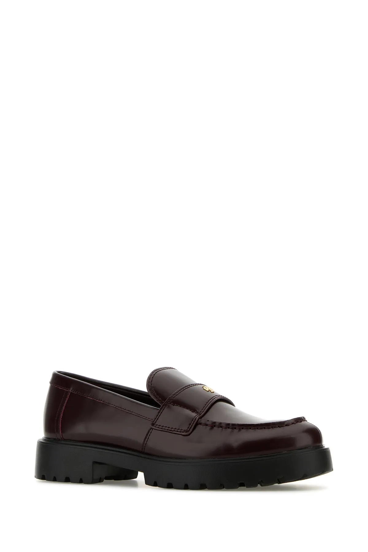 Burgundy leather loafers