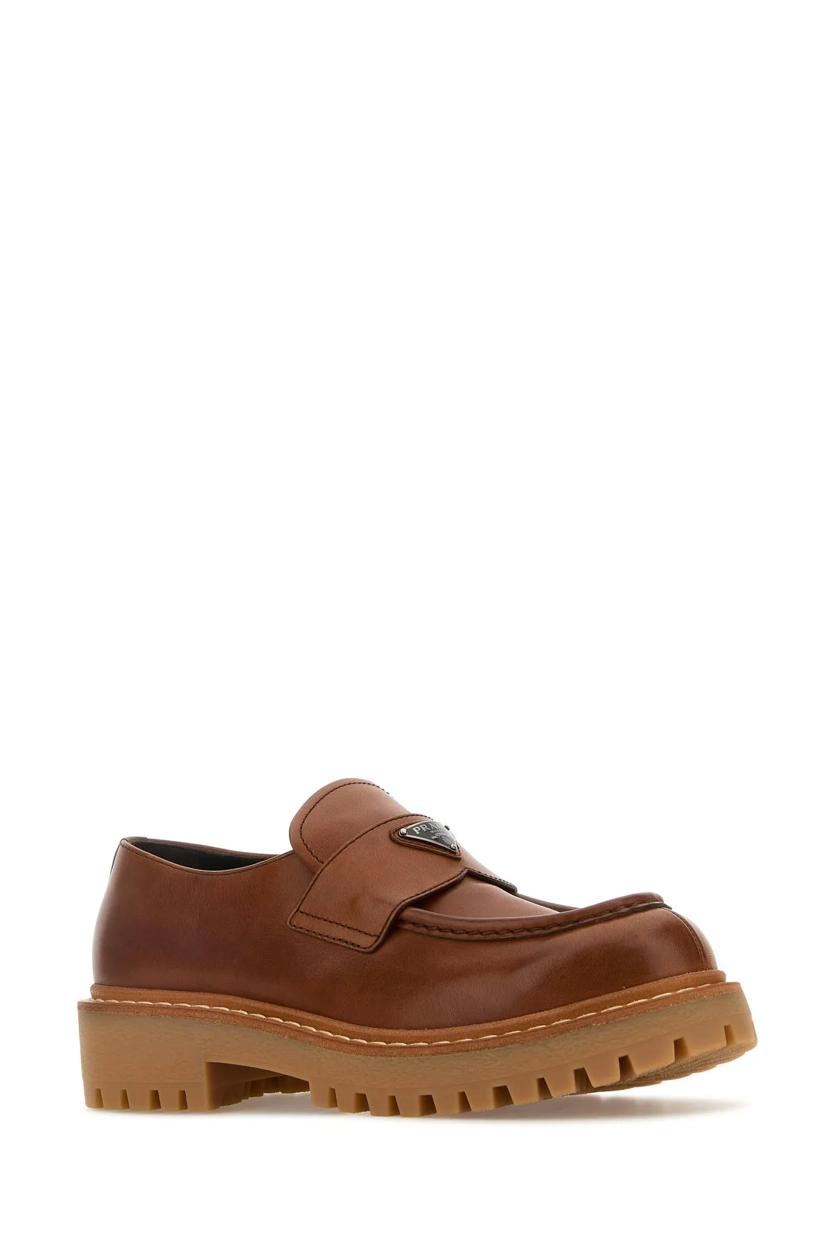 Caramel leather loafers