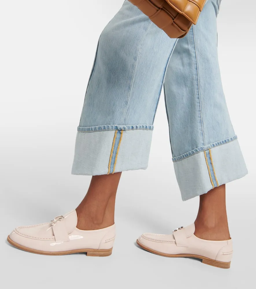 Christian Louboutin CL Moc patent leather loafers
