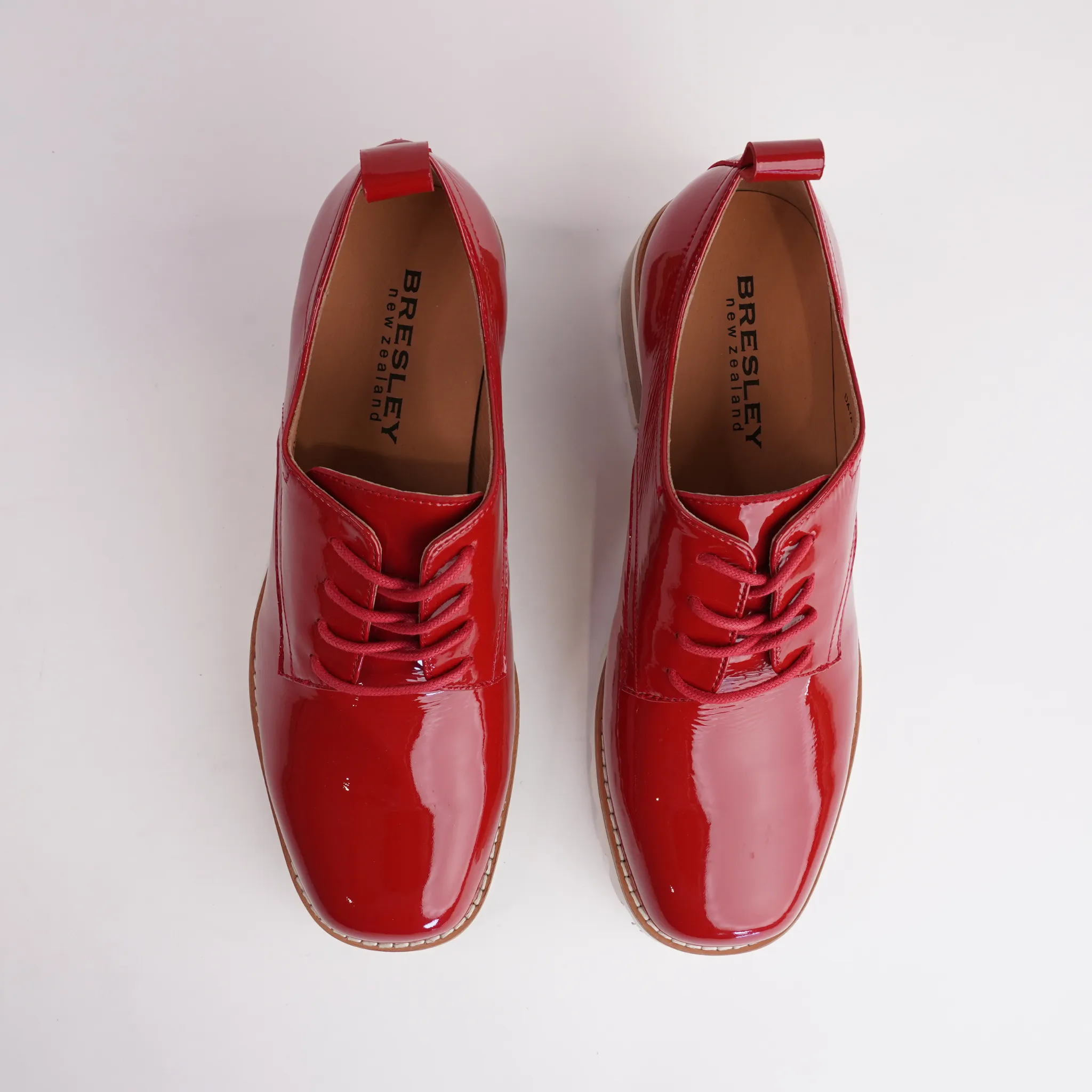 Daya Red Crinkle Patent Leather Heeled Loafers