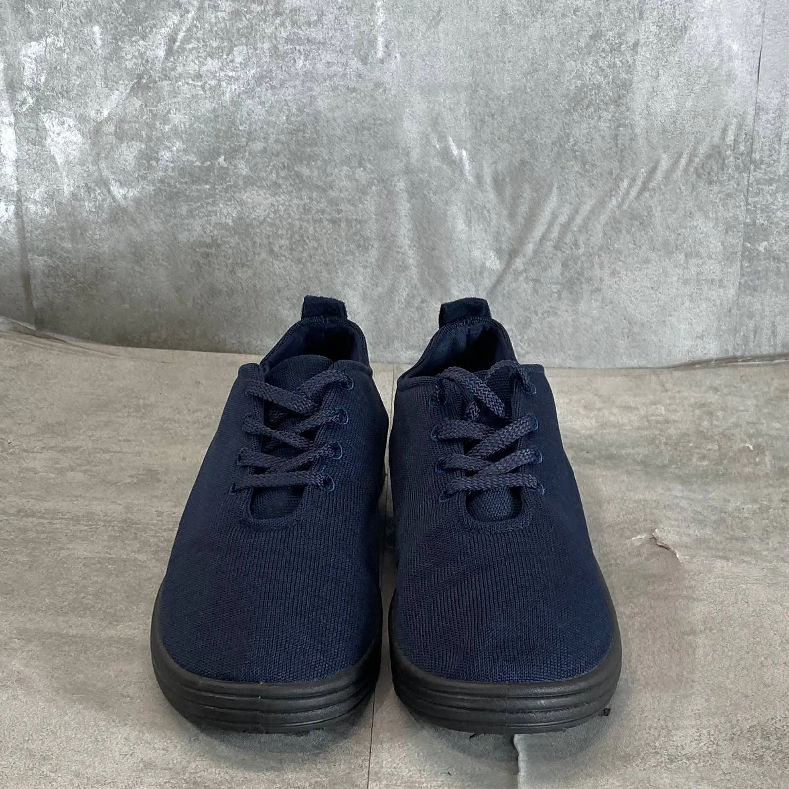 EASY STREET Women's Navy Command Knit Lace-Up Sneakers SZ 8.5