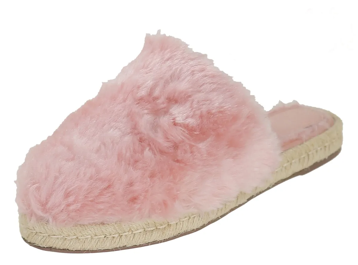 Fluffy Closed-Toe Slippers