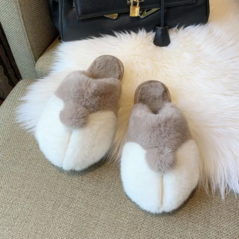 Fluffy Corgi Plush Slippers