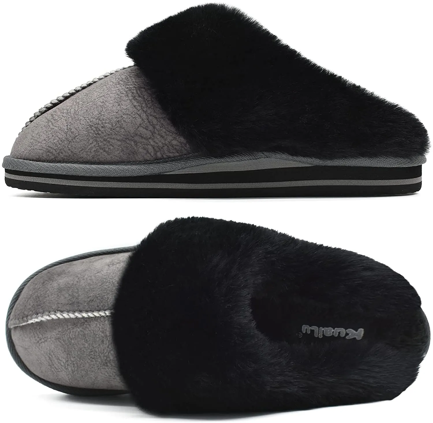 Fluffy Green Dual Memory Foam Slippers