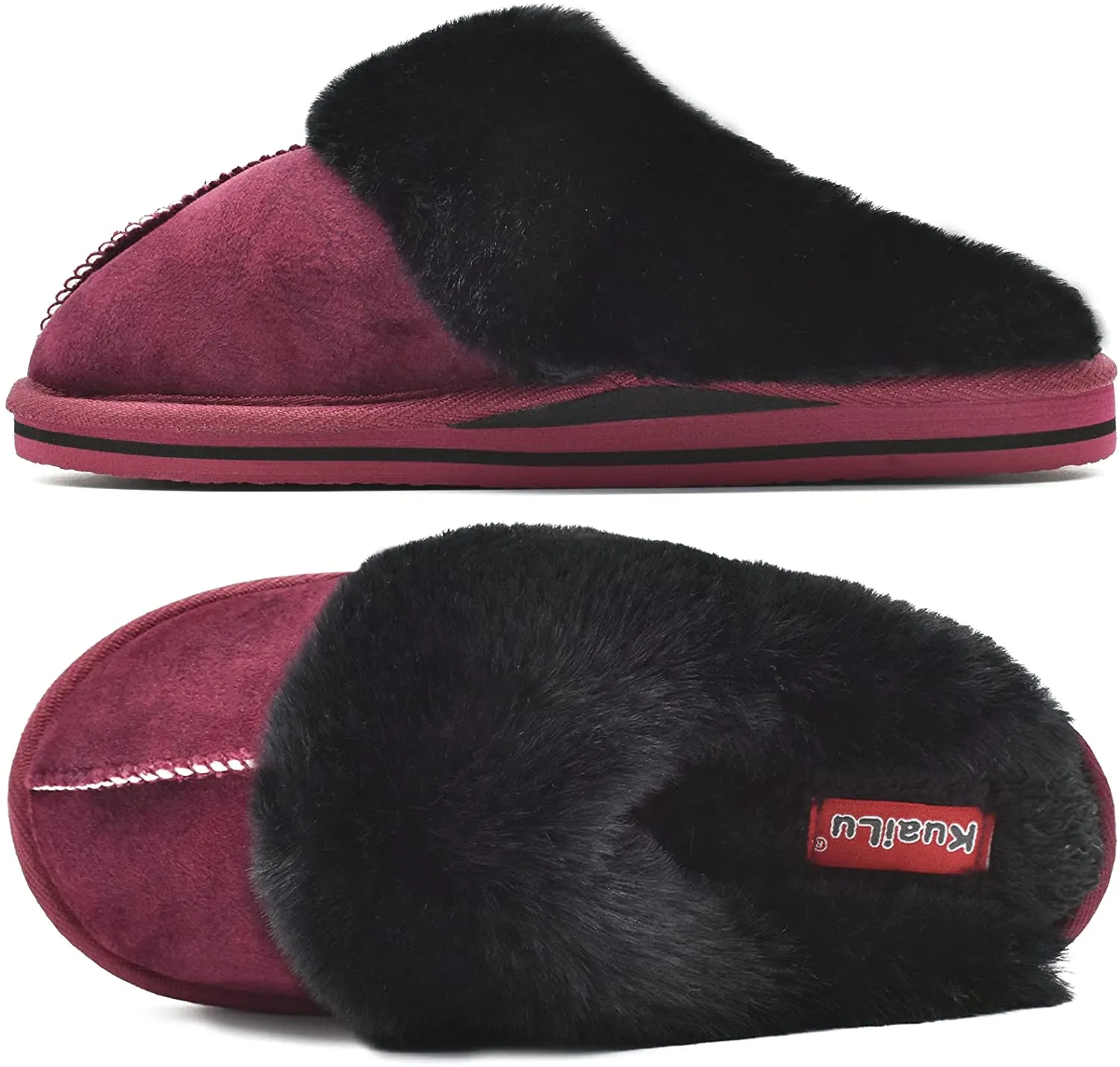 Fluffy Green Dual Memory Foam Slippers