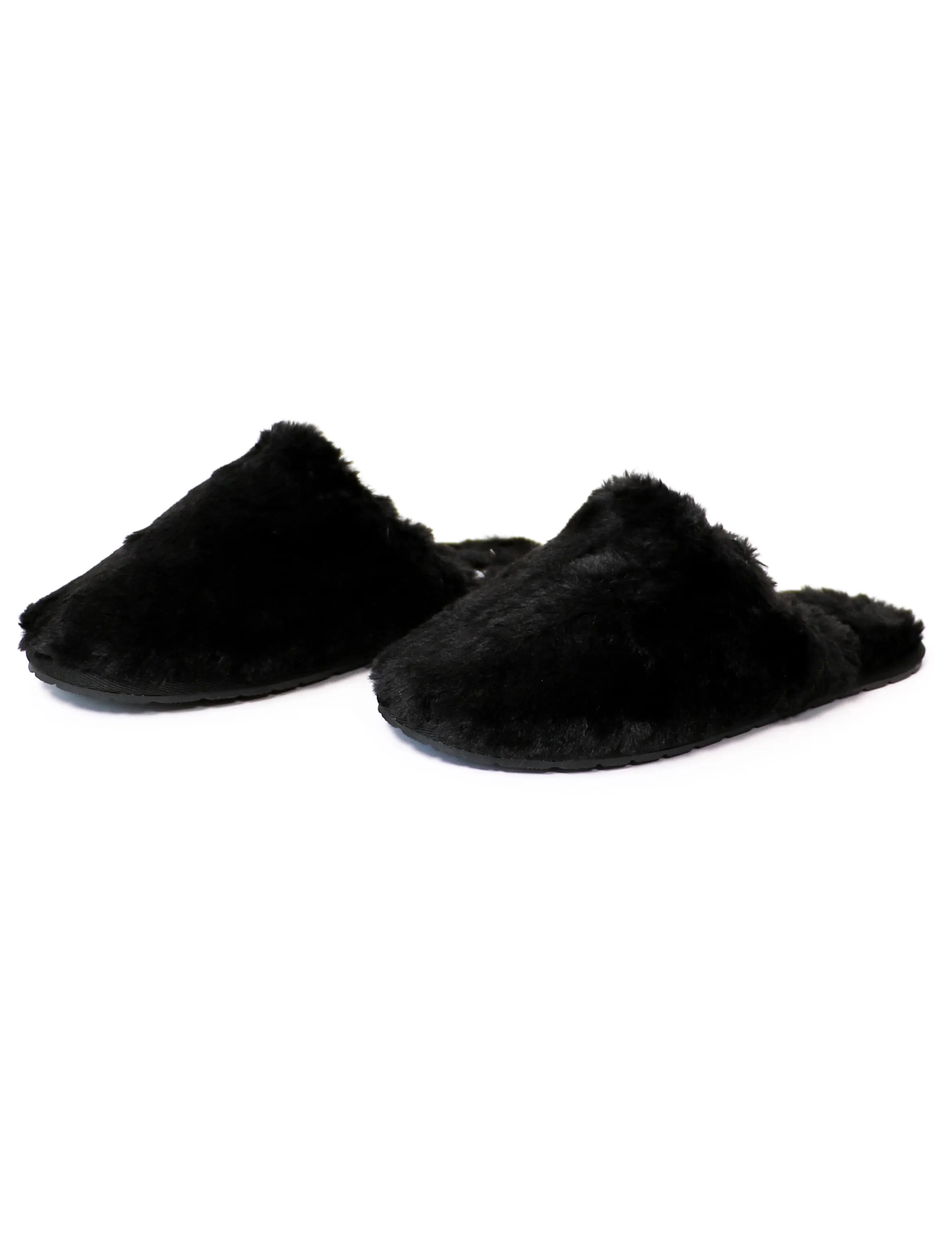 FUZZY WUZZY SLIPPER - Black