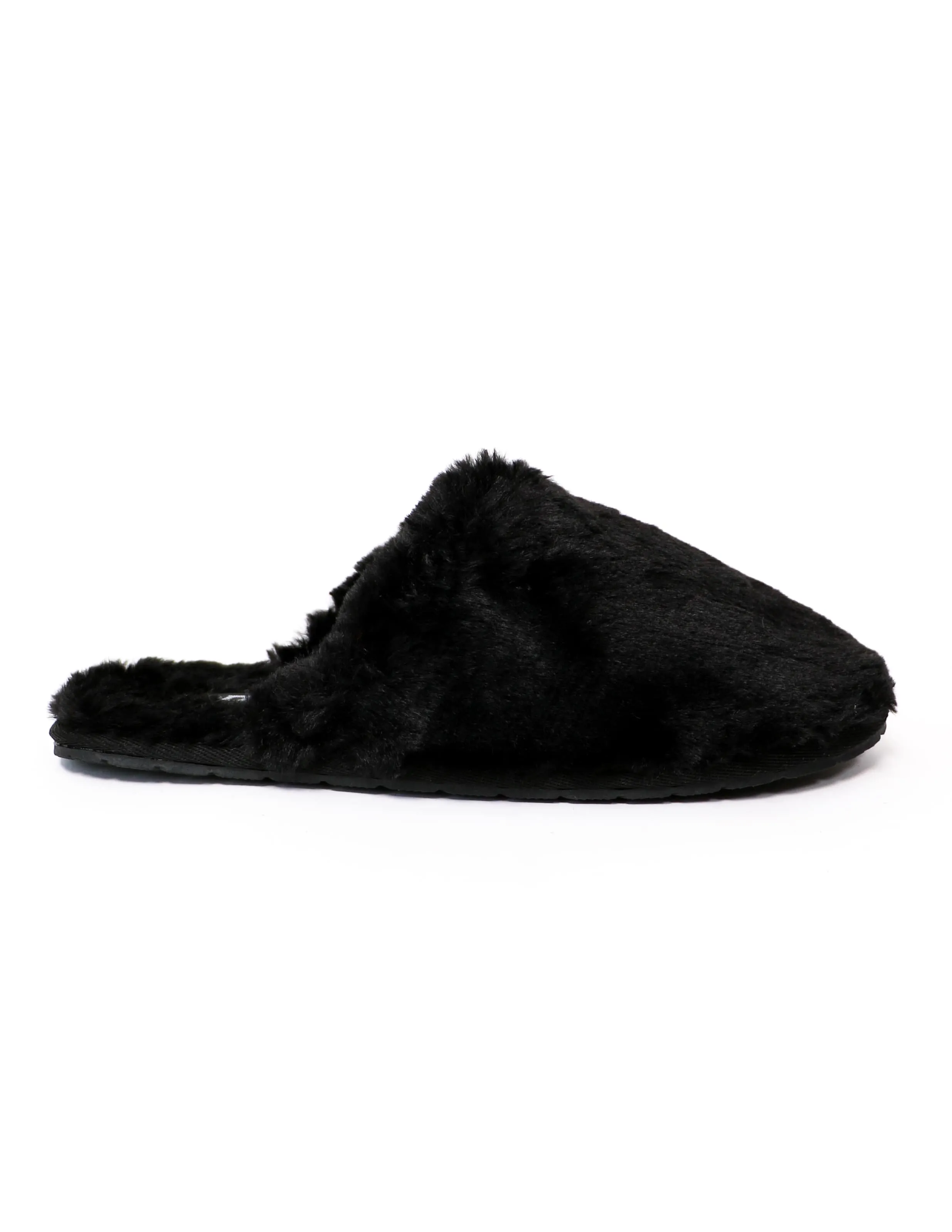 FUZZY WUZZY SLIPPER - Black