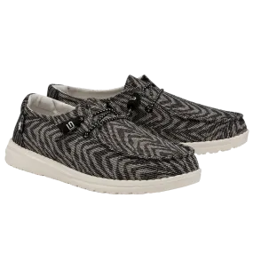 Hey Dude Ladies Wendy Woven Zebra Black Shoes 121414740