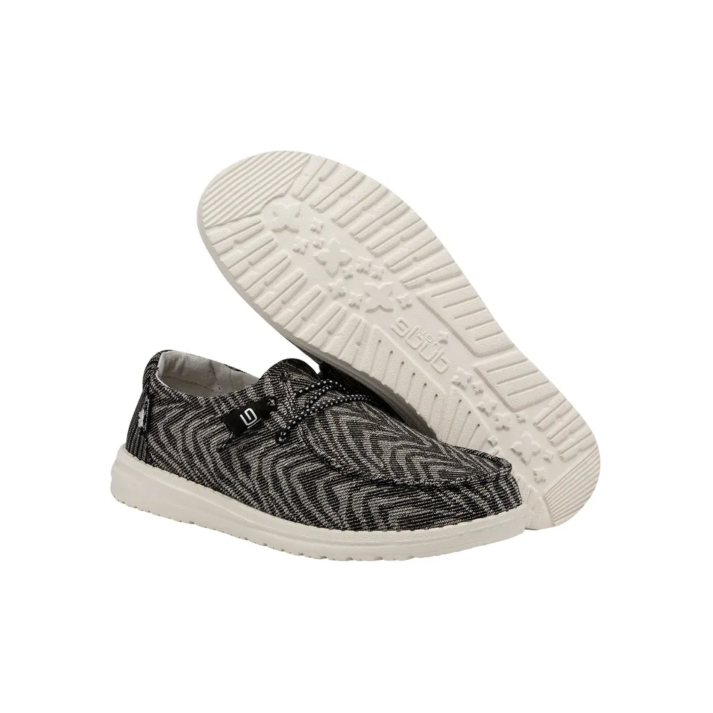 Hey Dude Ladies Wendy Woven Zebra Black Shoes 121414740