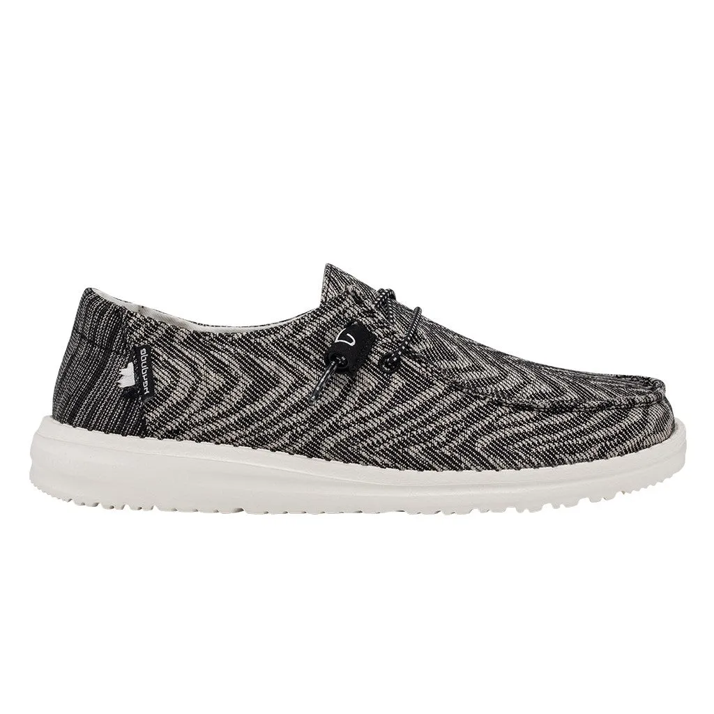 Hey Dude Ladies Wendy Woven Zebra Black Shoes 121414740