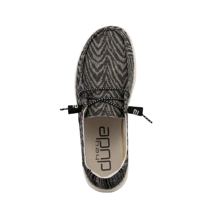 Hey Dude Ladies Wendy Woven Zebra Black Shoes 121414740