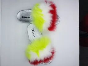 Juicy Juicy "Watermelon Delight" Fluffy Fur Flops