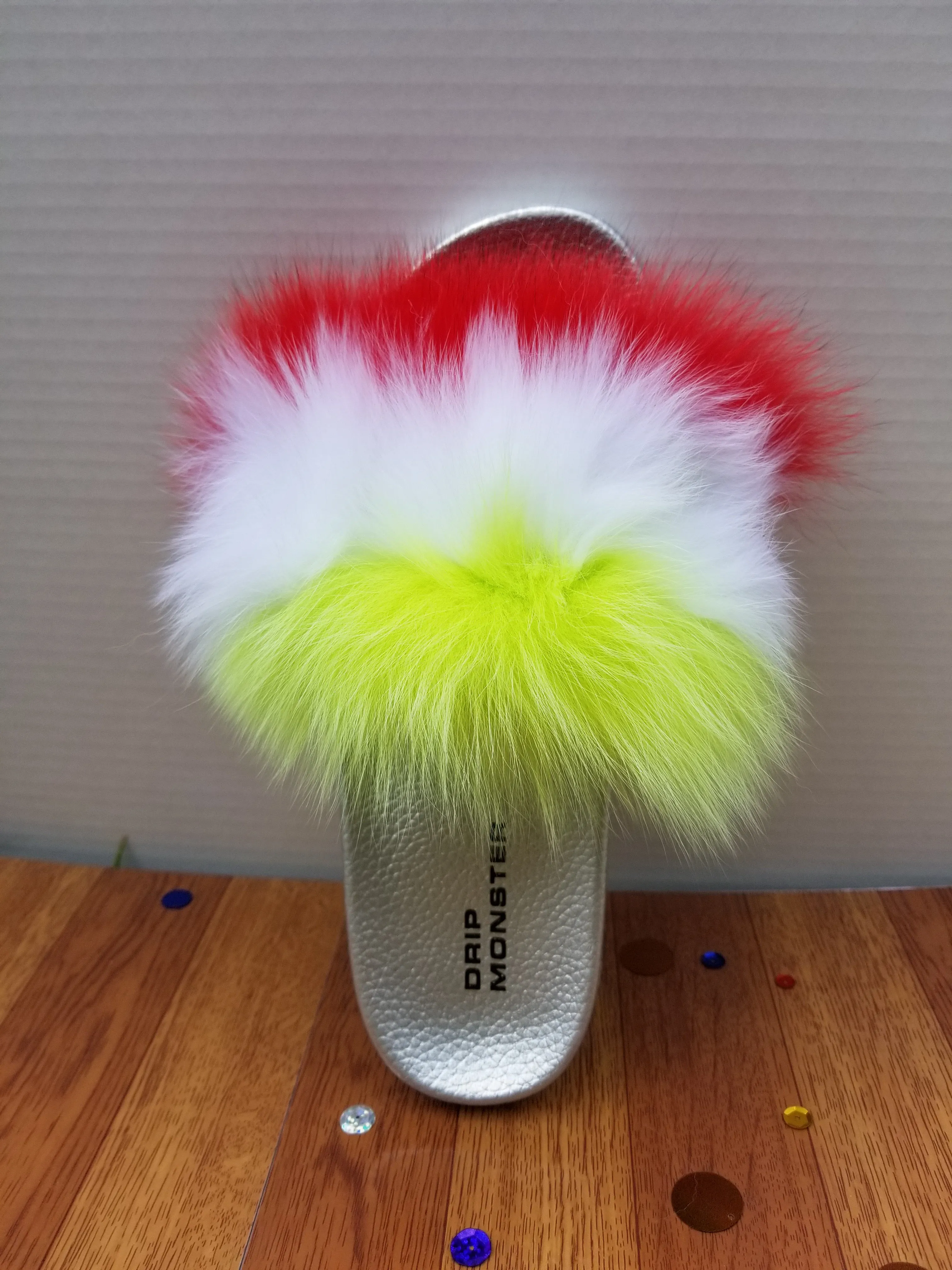 Juicy Juicy "Watermelon Delight" Fluffy Fur Flops