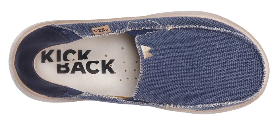 Kickback Mens Couch 2.0 Vibe Slip On Canvas Shoes - Navy