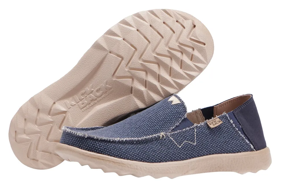 Kickback Mens Couch 2.0 Vibe Slip On Canvas Shoes - Navy