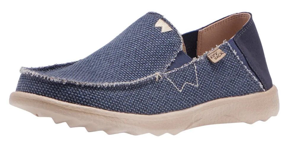 Kickback Mens Couch 2.0 Vibe Slip On Canvas Shoes - Navy