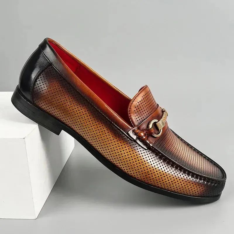 La Cavi - Horsebit unique color leather loafers for men