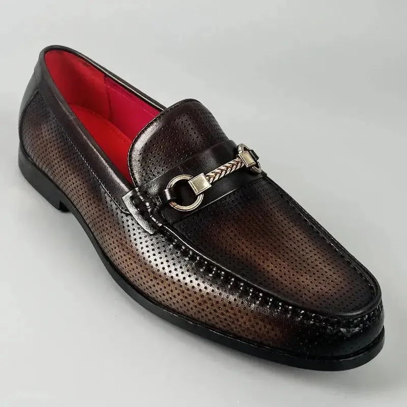 La Cavi - Horsebit unique color leather loafers for men