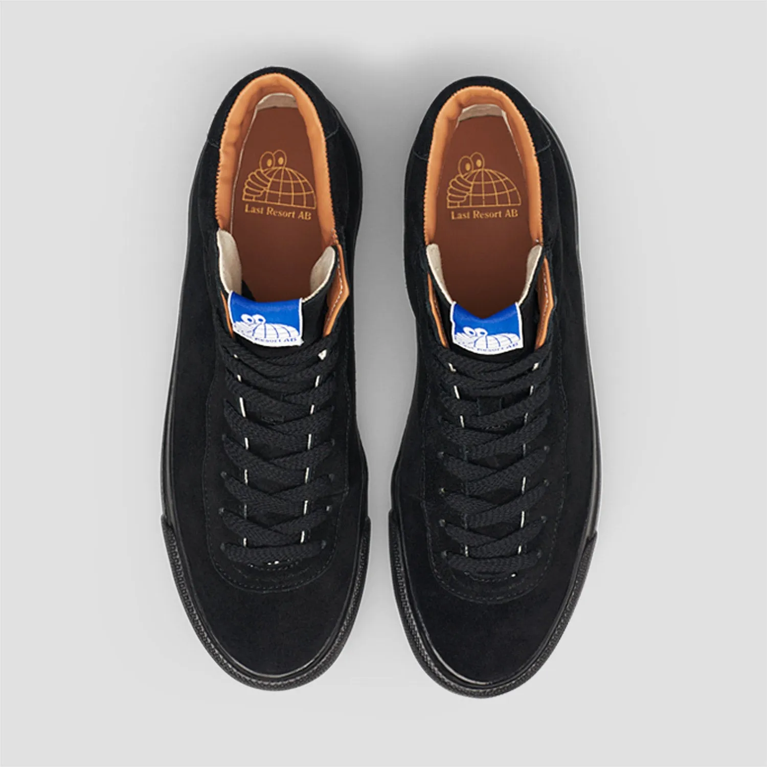 Last Resort AB VM001 Suede Hi Skate Shoes Black / Black OG Insole