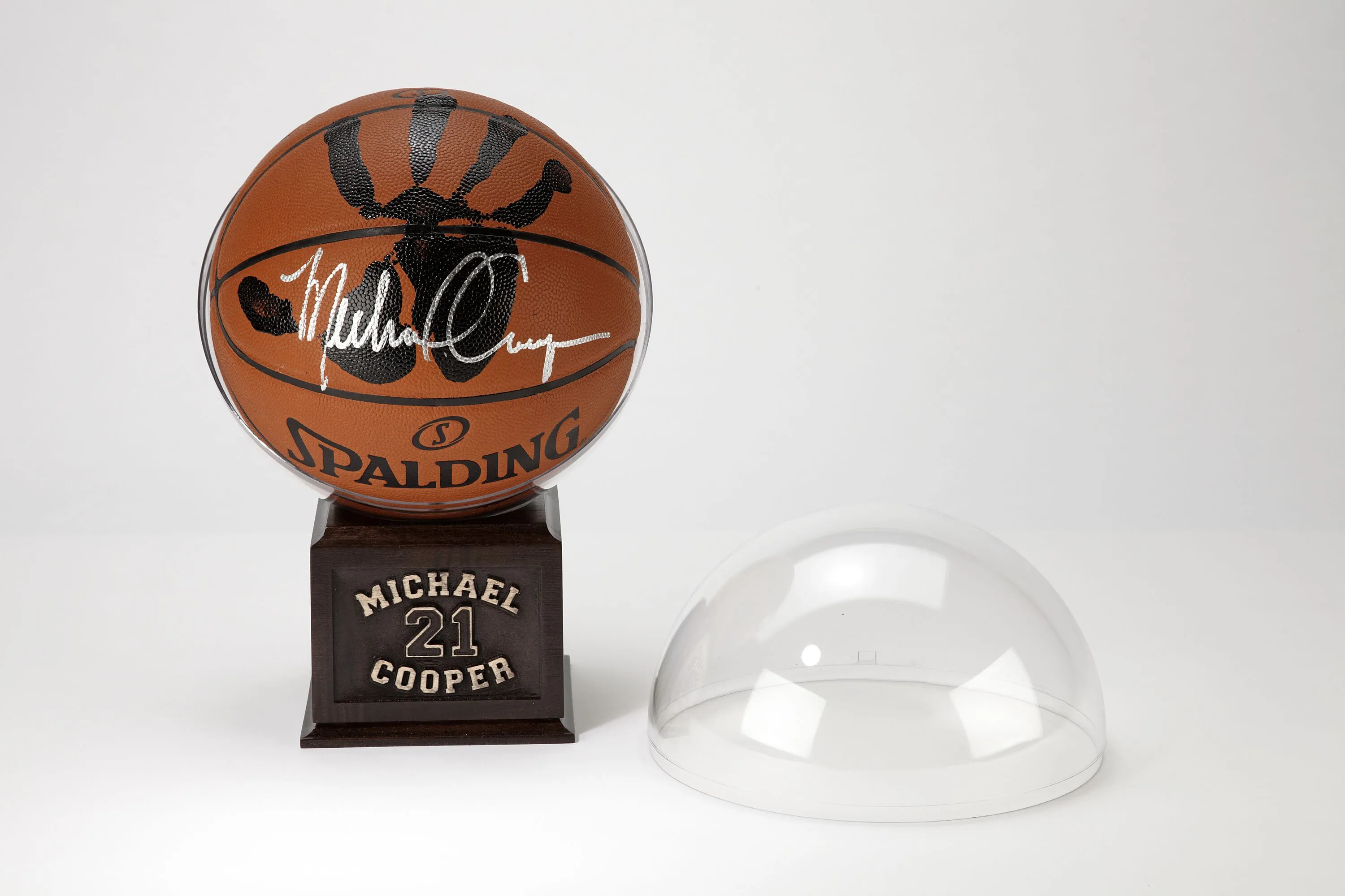 Michael Cooper Personally Hand-Printed   Signed NBA Basketball