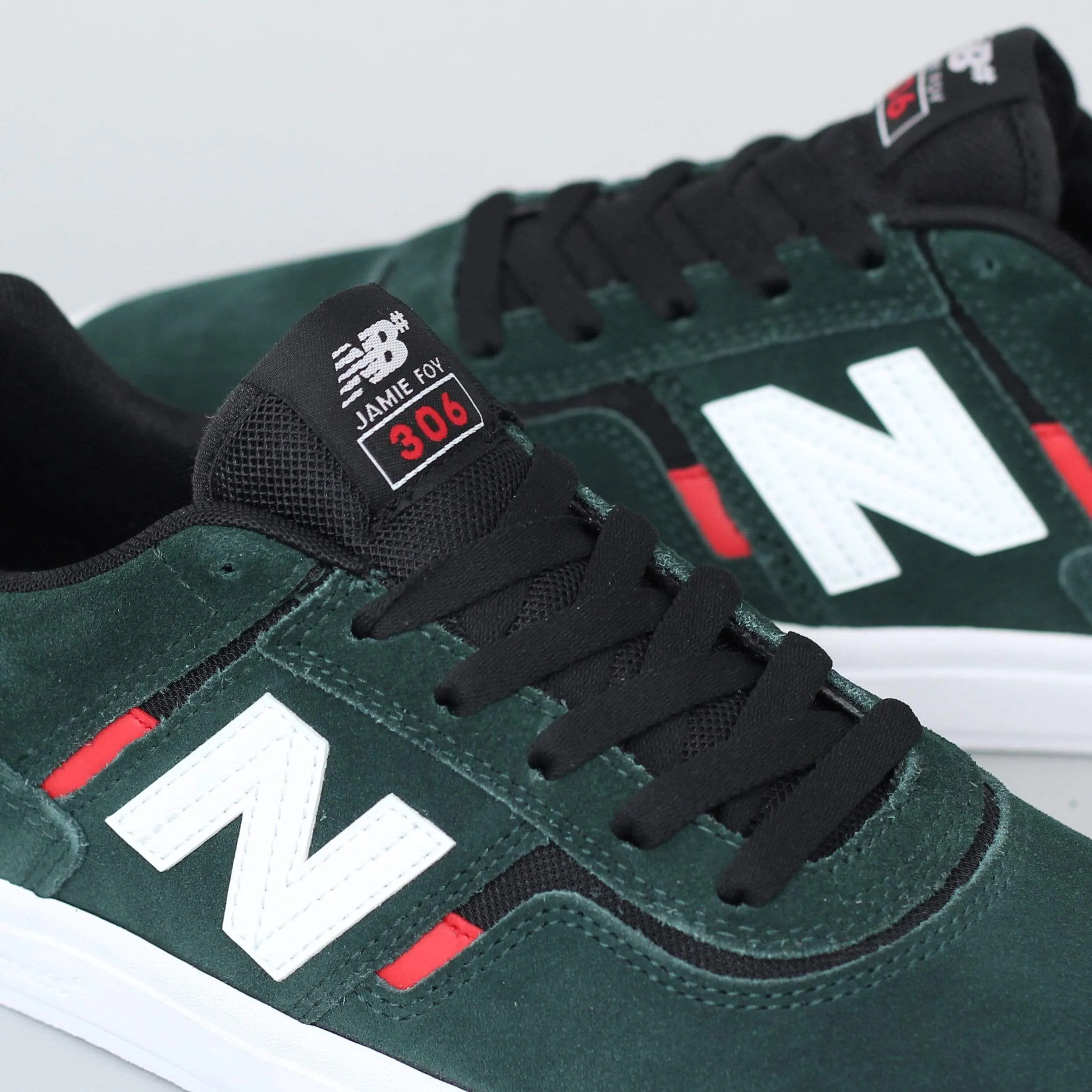 New Balance Numeric 306 Shoes Dark Green / Red
