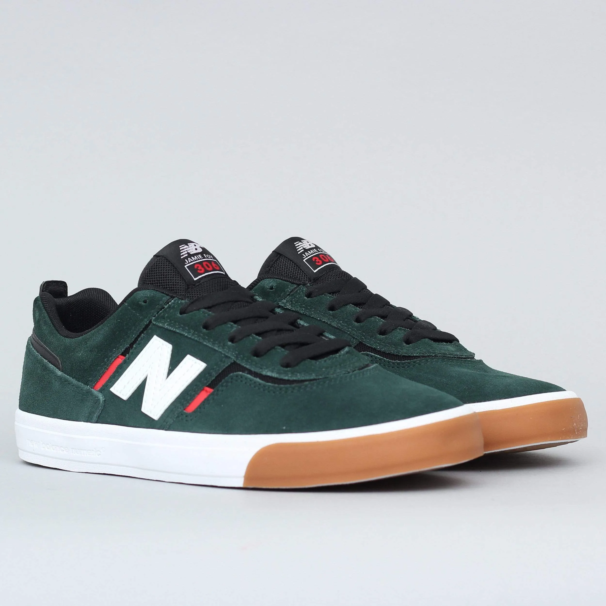 New Balance Numeric 306 Shoes Dark Green / Red