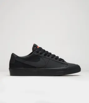 Nike SB Orange Label Blazer Low Pro GT Shoes - Black / Black - Black - Black