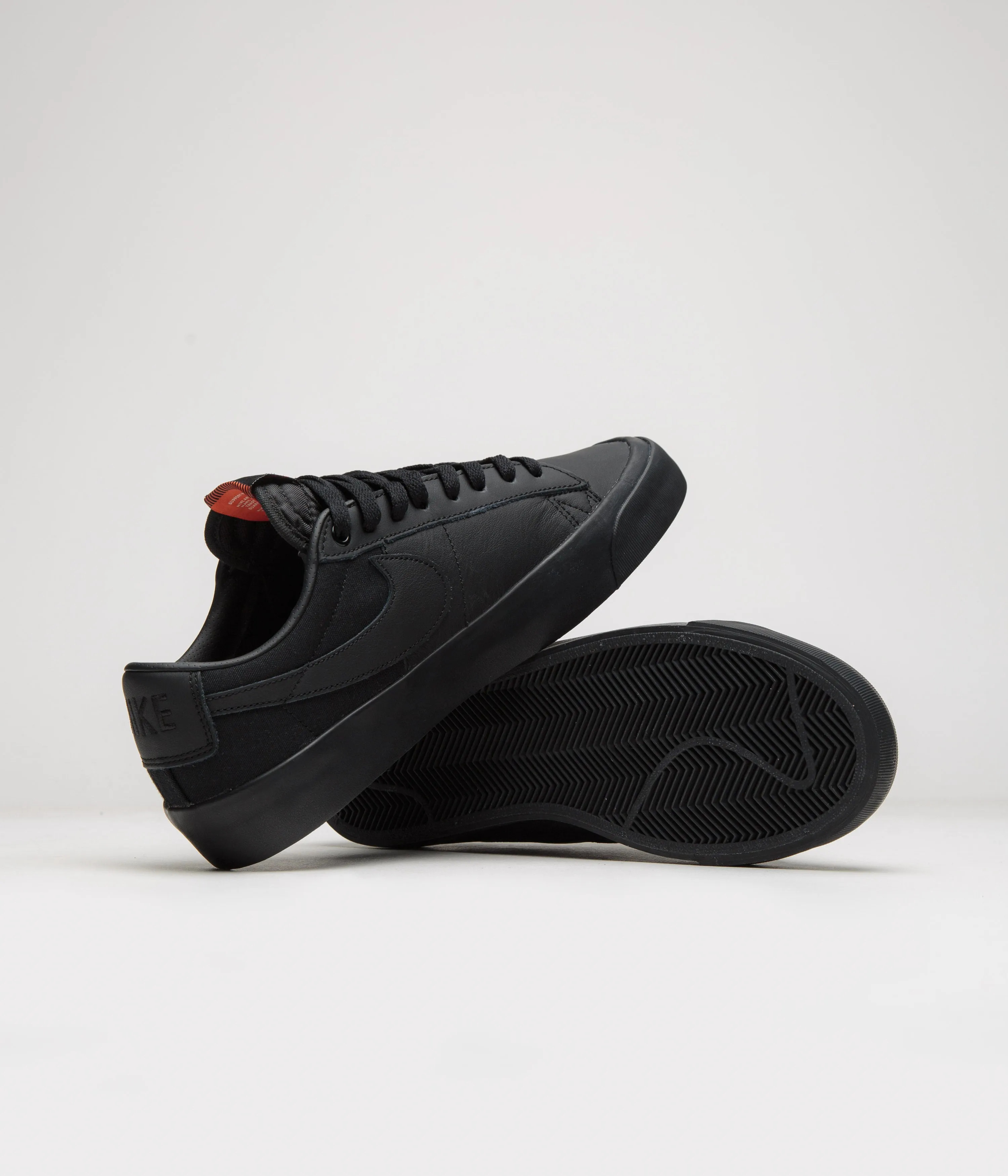 Nike SB Orange Label Blazer Low Pro GT Shoes - Black / Black - Black - Black