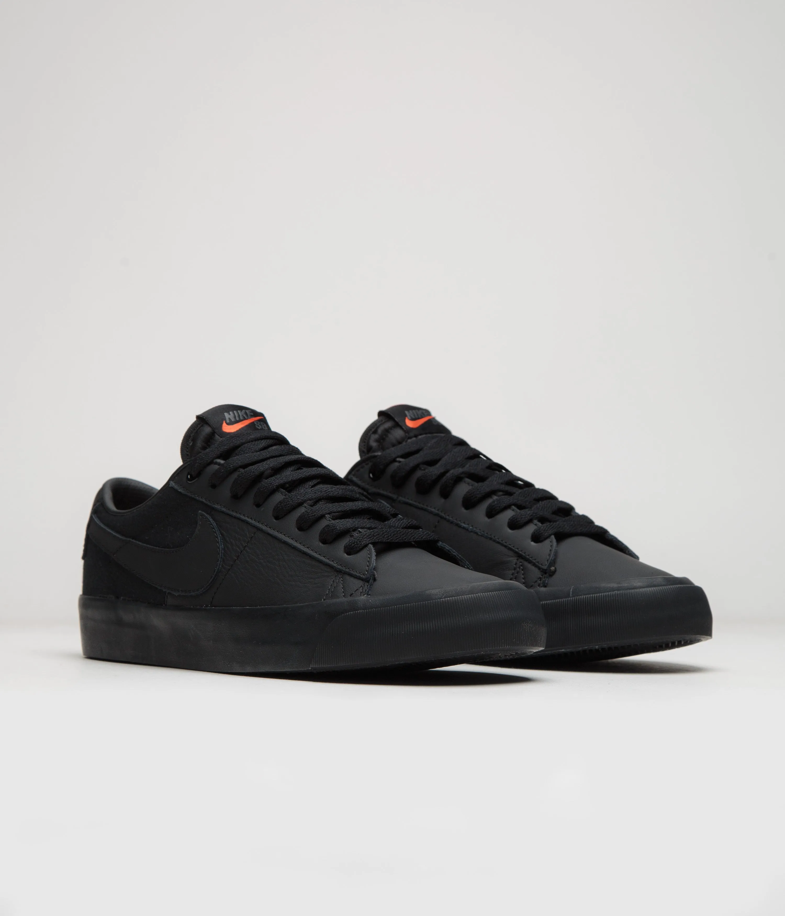 Nike SB Orange Label Blazer Low Pro GT Shoes - Black / Black - Black - Black