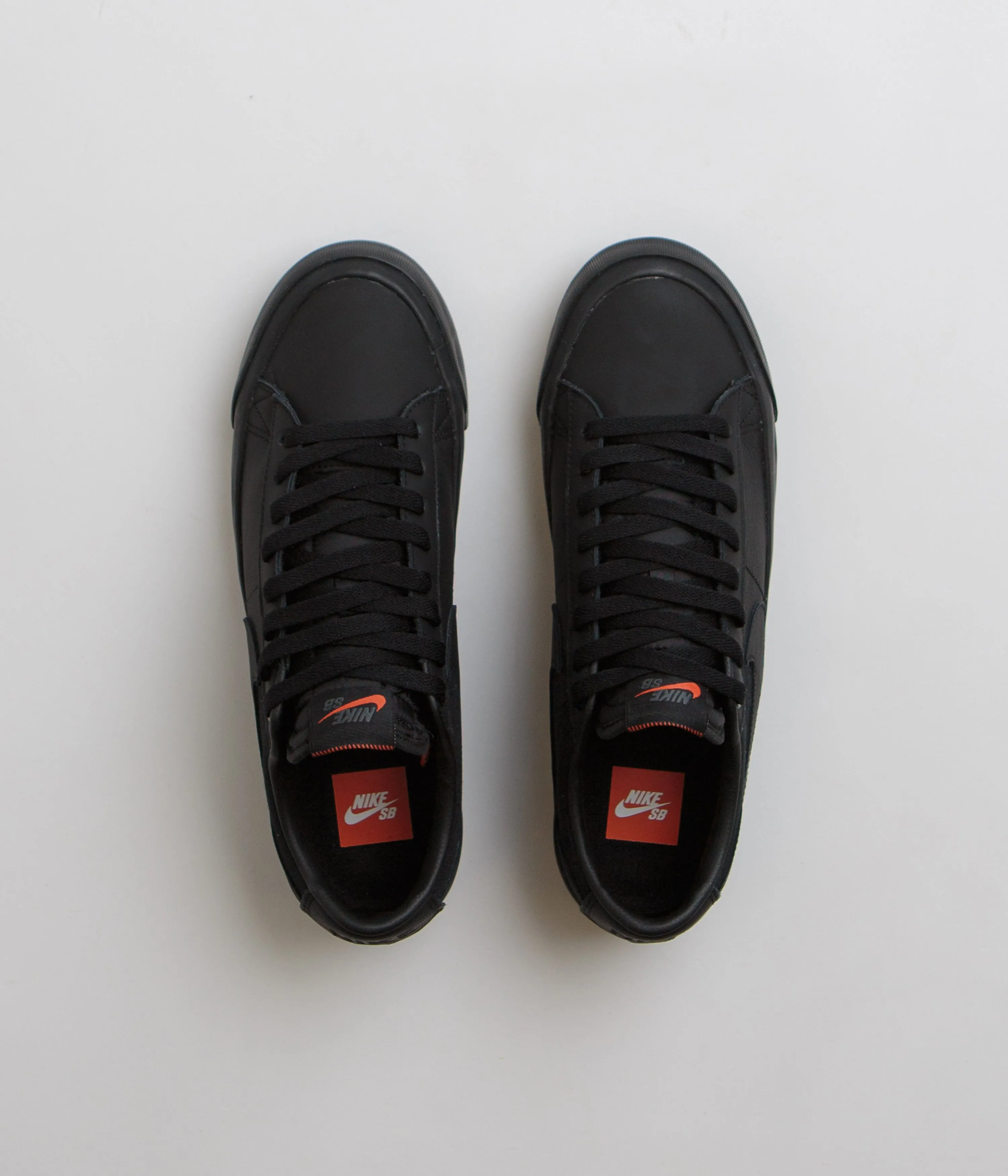 Nike SB Orange Label Blazer Low Pro GT Shoes - Black / Black - Black - Black