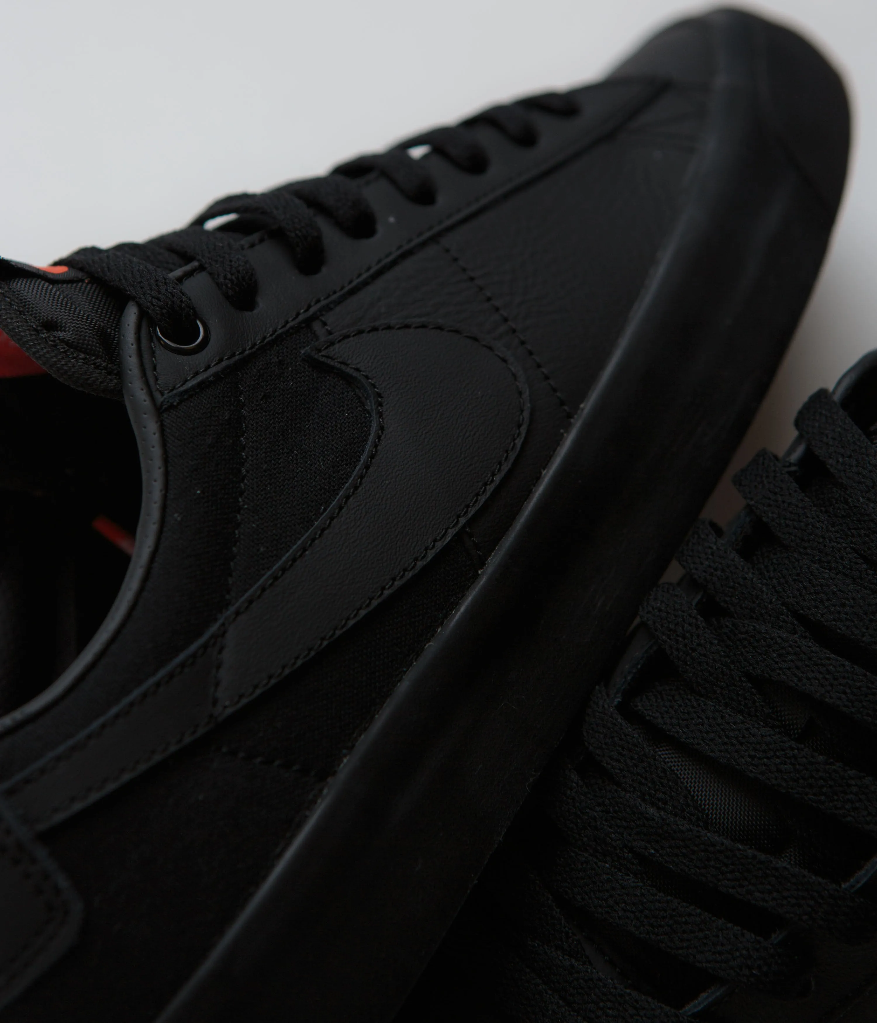 Nike SB Orange Label Blazer Low Pro GT Shoes - Black / Black - Black - Black