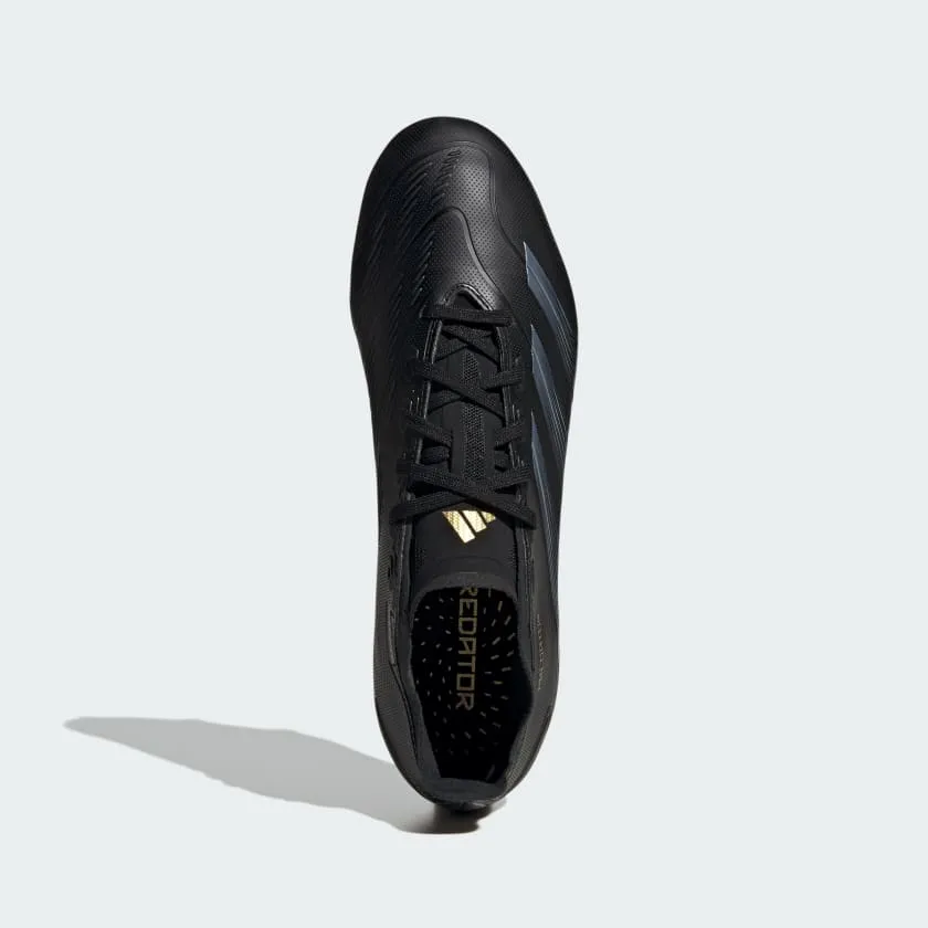 Predator League Firm Ground Adult Soccer Cleat - Core Black/Carbon/Gold Metallic