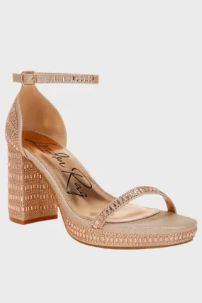 Rhinestones Embellished Block Sandals